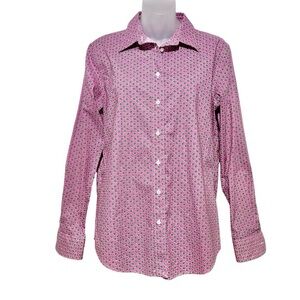 Lauren Ralph Lauren Pink and Green Patterned Button-Down shirt